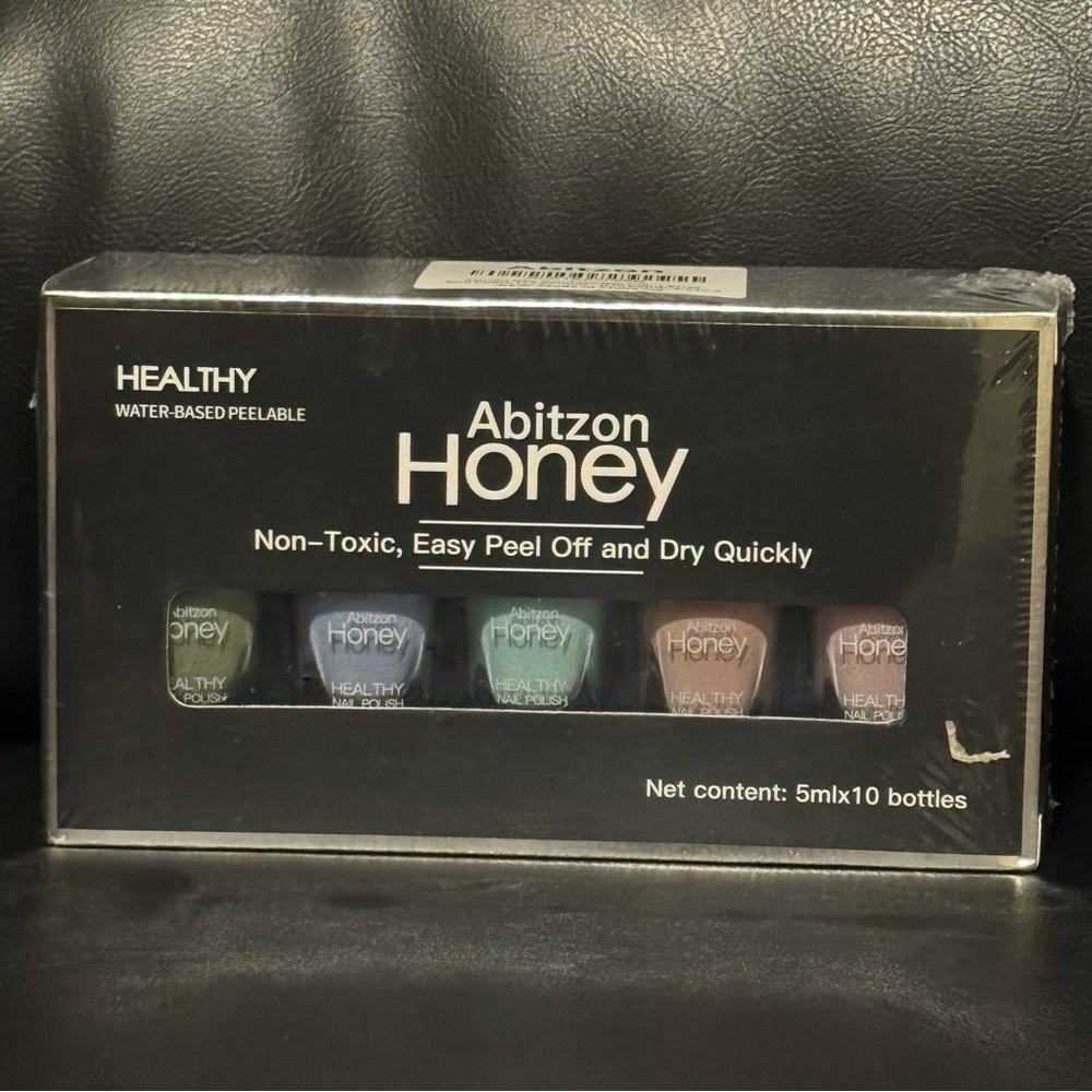 Abitzon Honey Water-Based Peelable Nail Polish Set 10 bottles